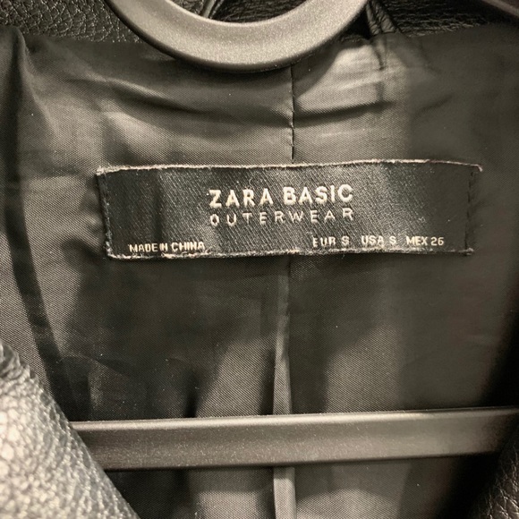 SOLD - ZARA LEATHER JACKET - Picture 2 of 3